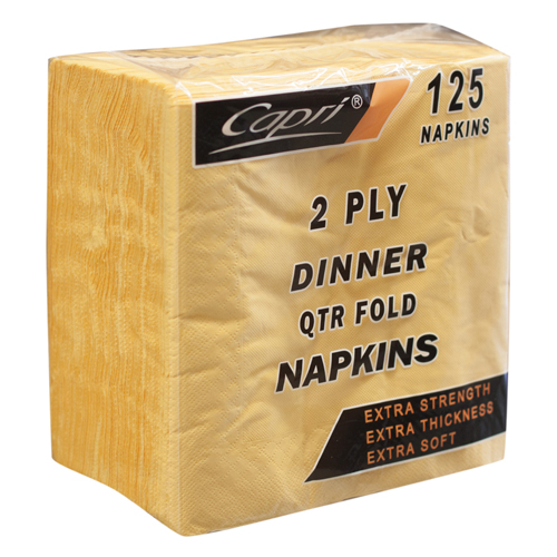 Capri 2ply dinner napkins gold